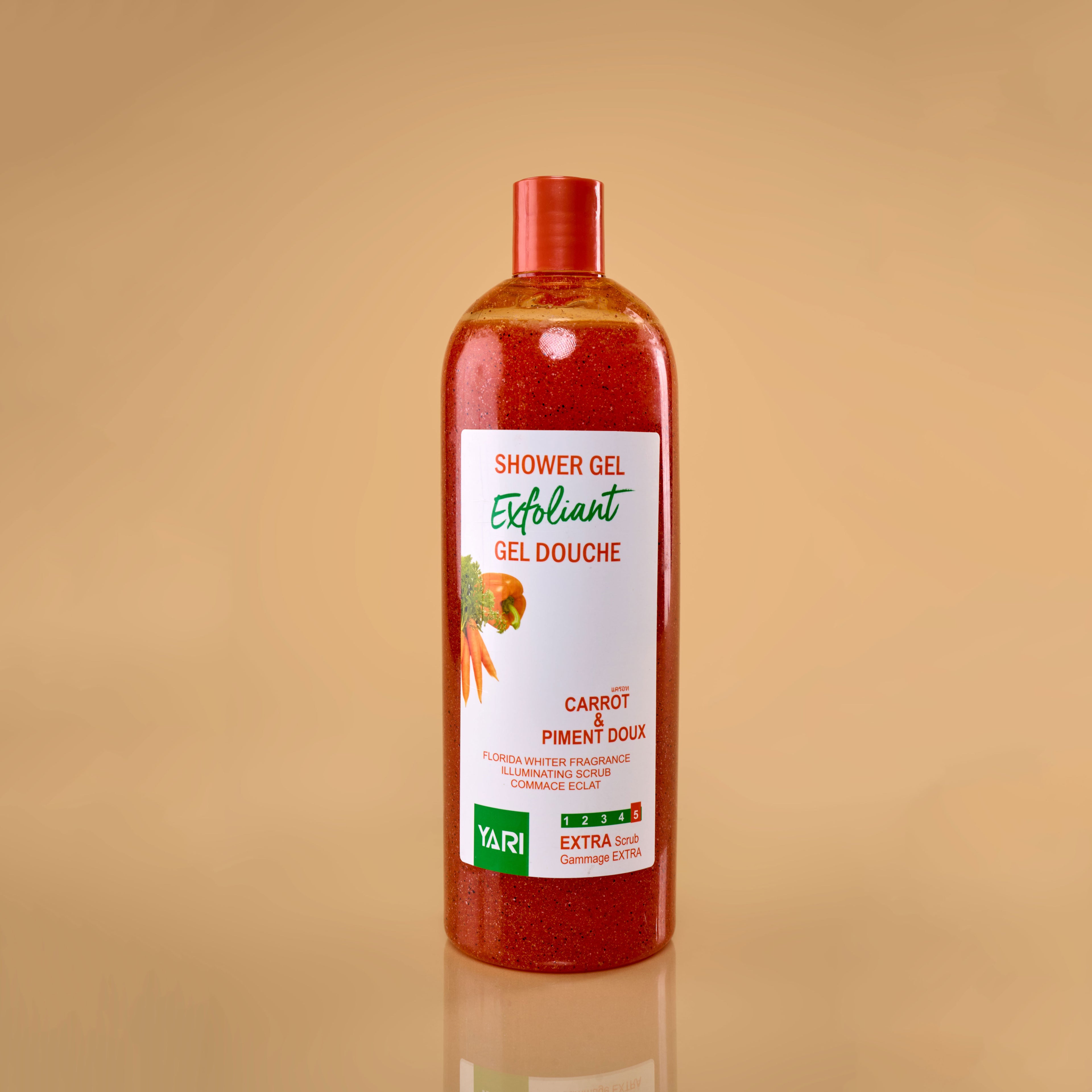Gel Douche Exfoliant À La Carotte Et Piment Doux
