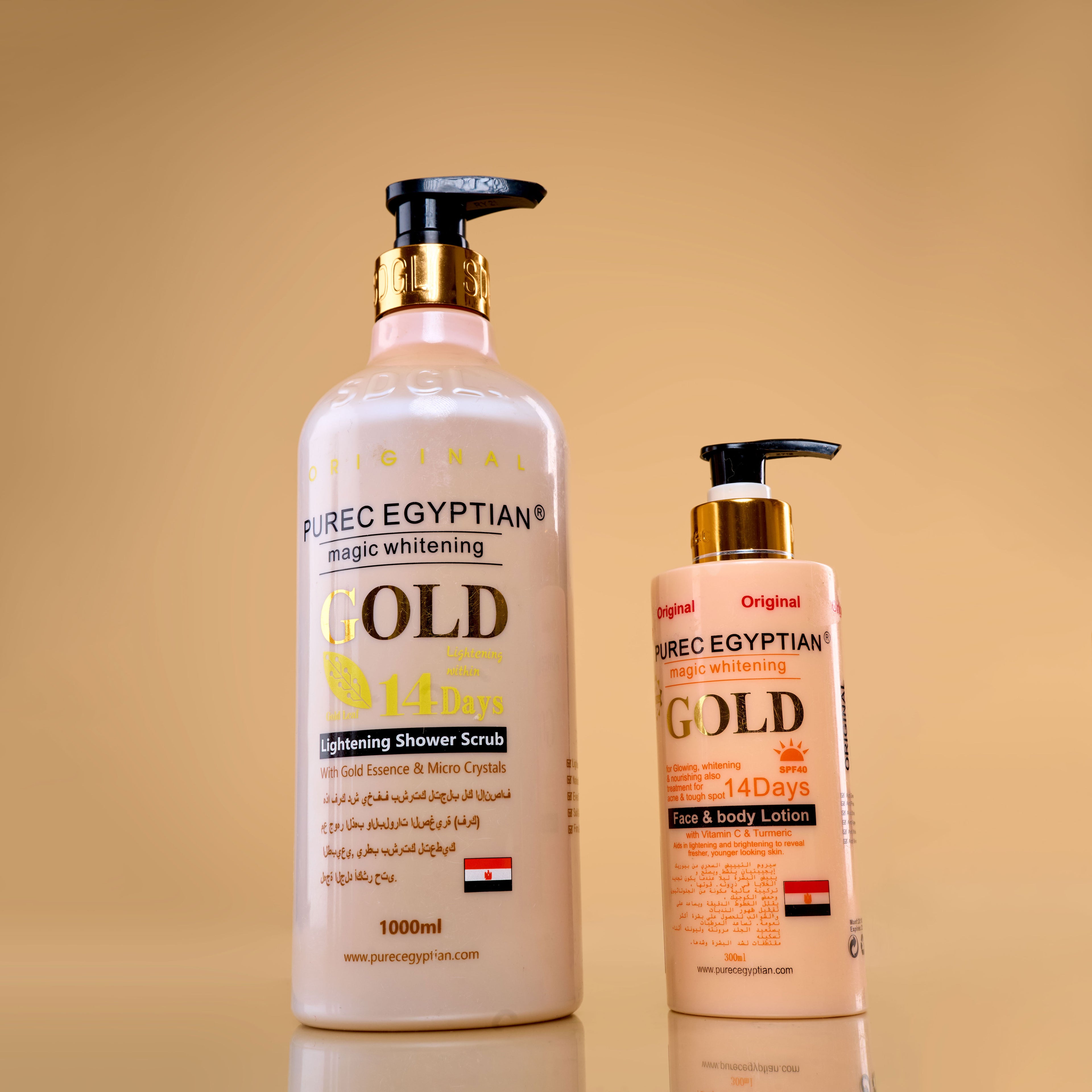 Gamme Corporel Purec Egyptian Gold ( Gel Douche Et Lait Corporel)